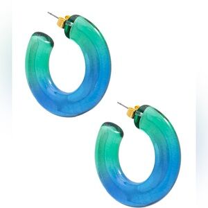 Blue Jessica Hoop Earrings